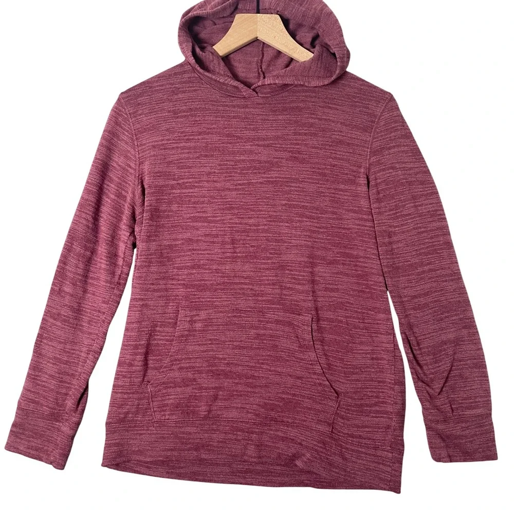 Old‎ Navy Boys XXL Hoodie Burgundy Heathered Long Sleeve Pullover Sweatshirt
